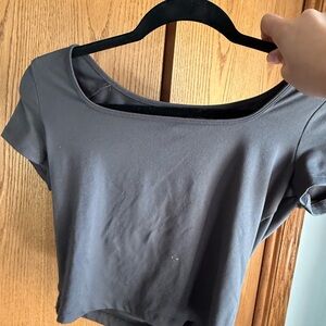 Hollister Charcoal Crop Top